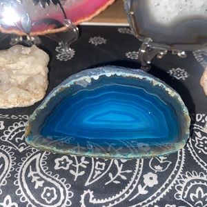 Blue agate stone